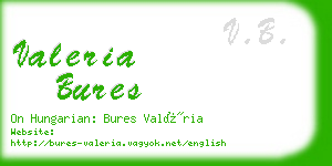 valeria bures business card